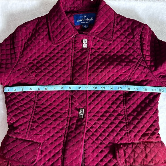 Mackintosh New England Quilted Collared Jacket Cranberry Women’s Size Small - Picture 10 of 14